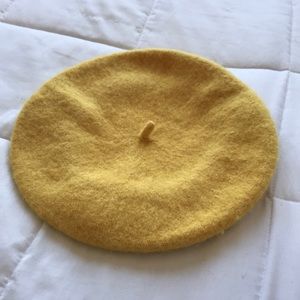 Yellow Wool Beret